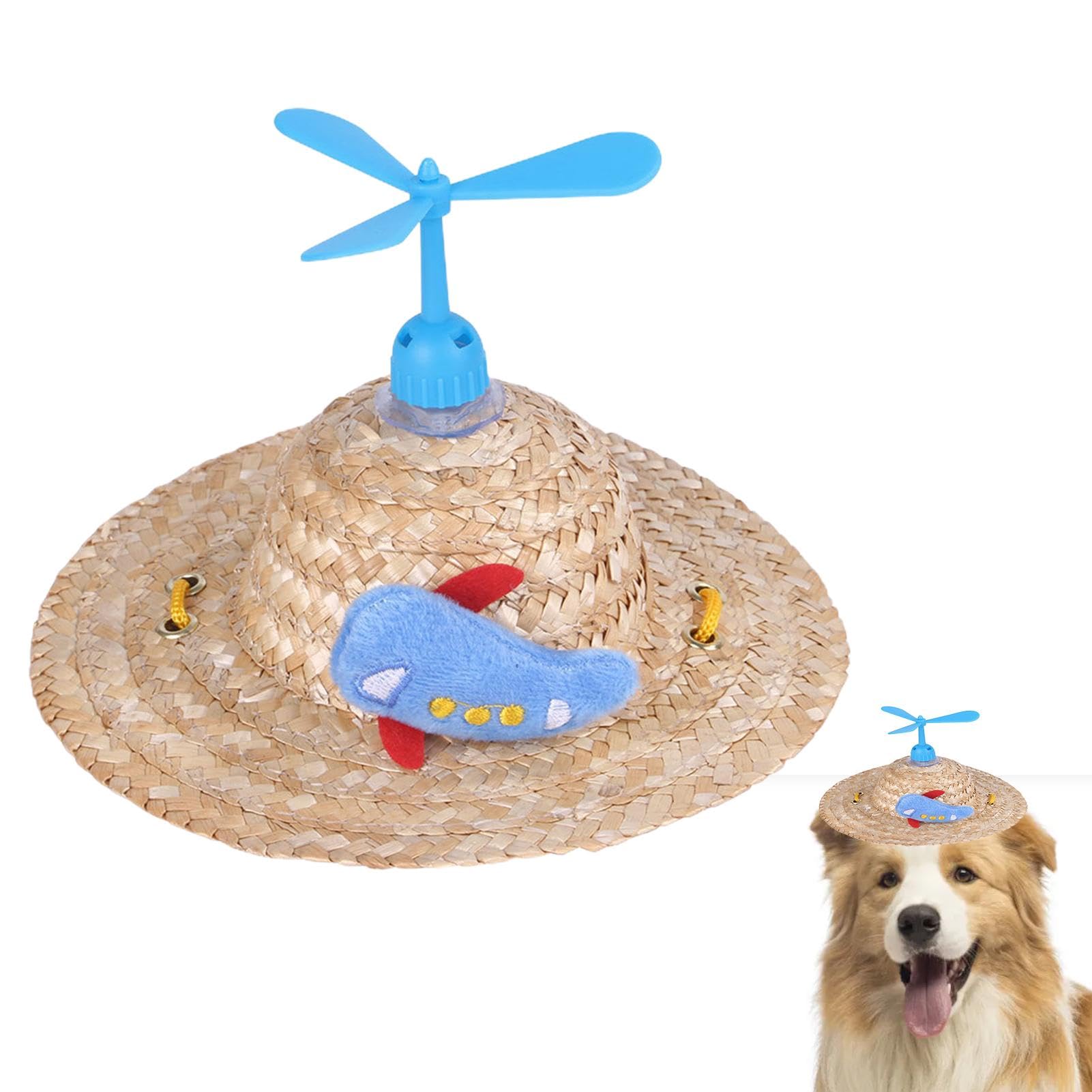 Amazon | 猫用帽子、ペット用麦わら帽子 - 犬用プロペラハット