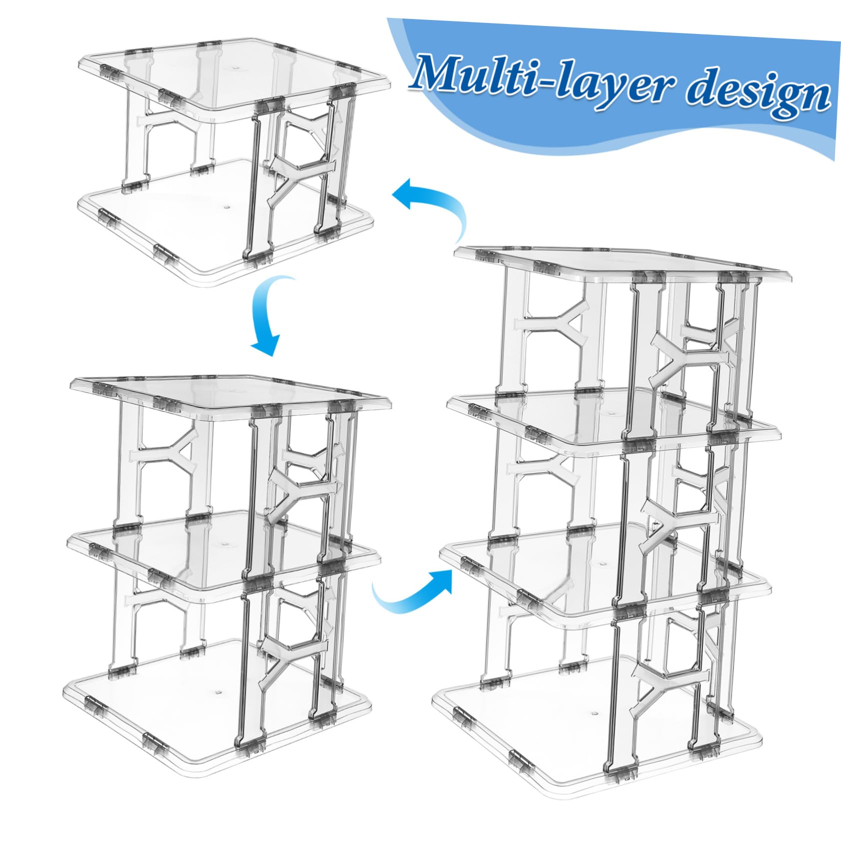 VALICLUD Organizador de Zapatos Vertical Porta Zapatos Ahorra Espacio 4 Niveles Plástico Transparente para Entradas