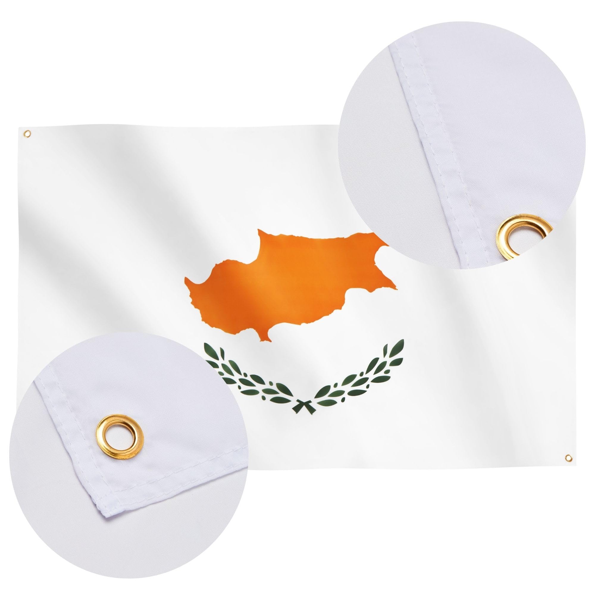 Runesol Cyprus Flag, 91x152cm, 3ft x 5ft, Cypriote Republic Flag, Cyprian, Independence Day, National Day - Image 4