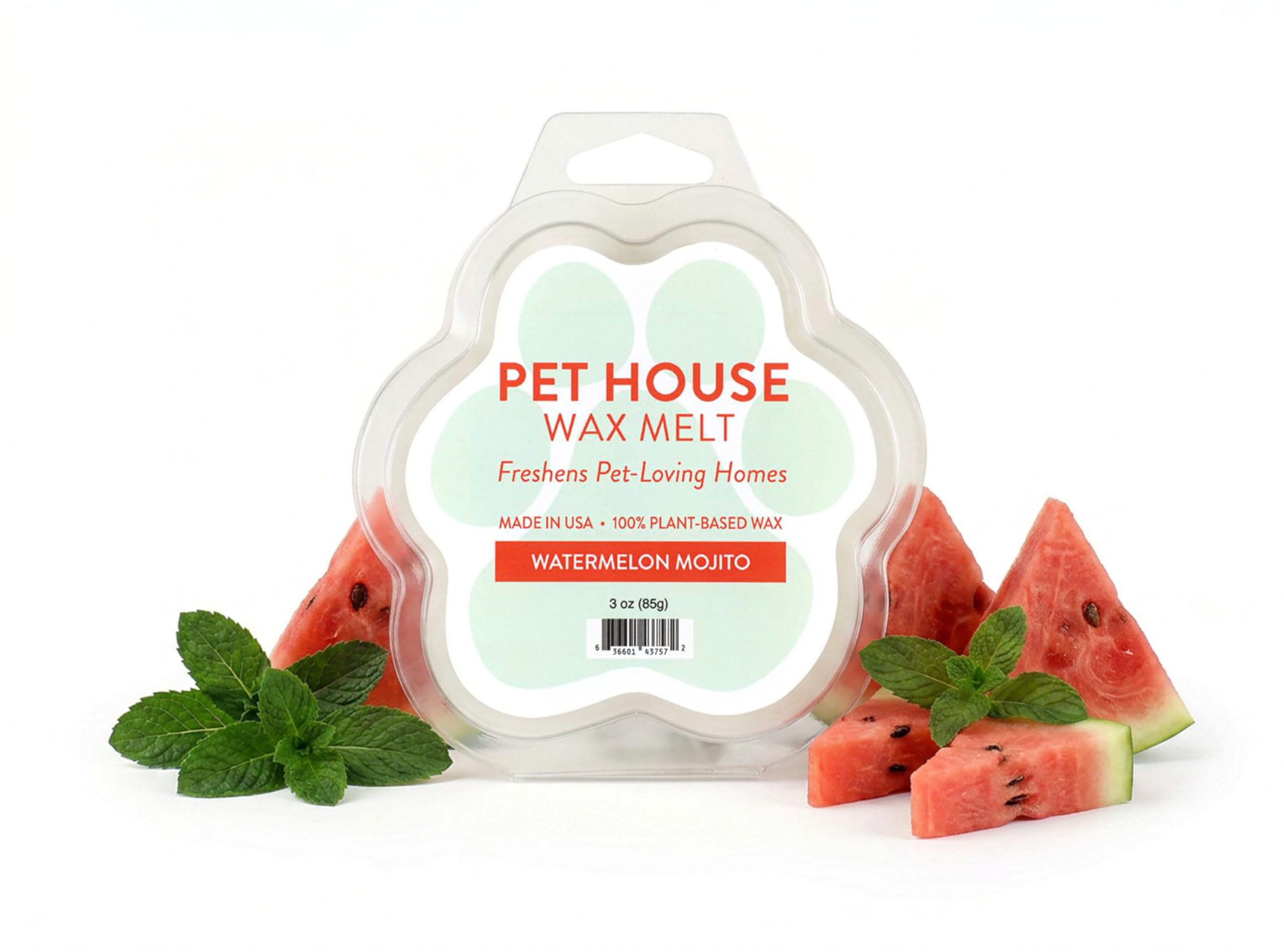 Watermelon Mojito Spring and Summer Wax Melts Plant-Based Wax, Pet House