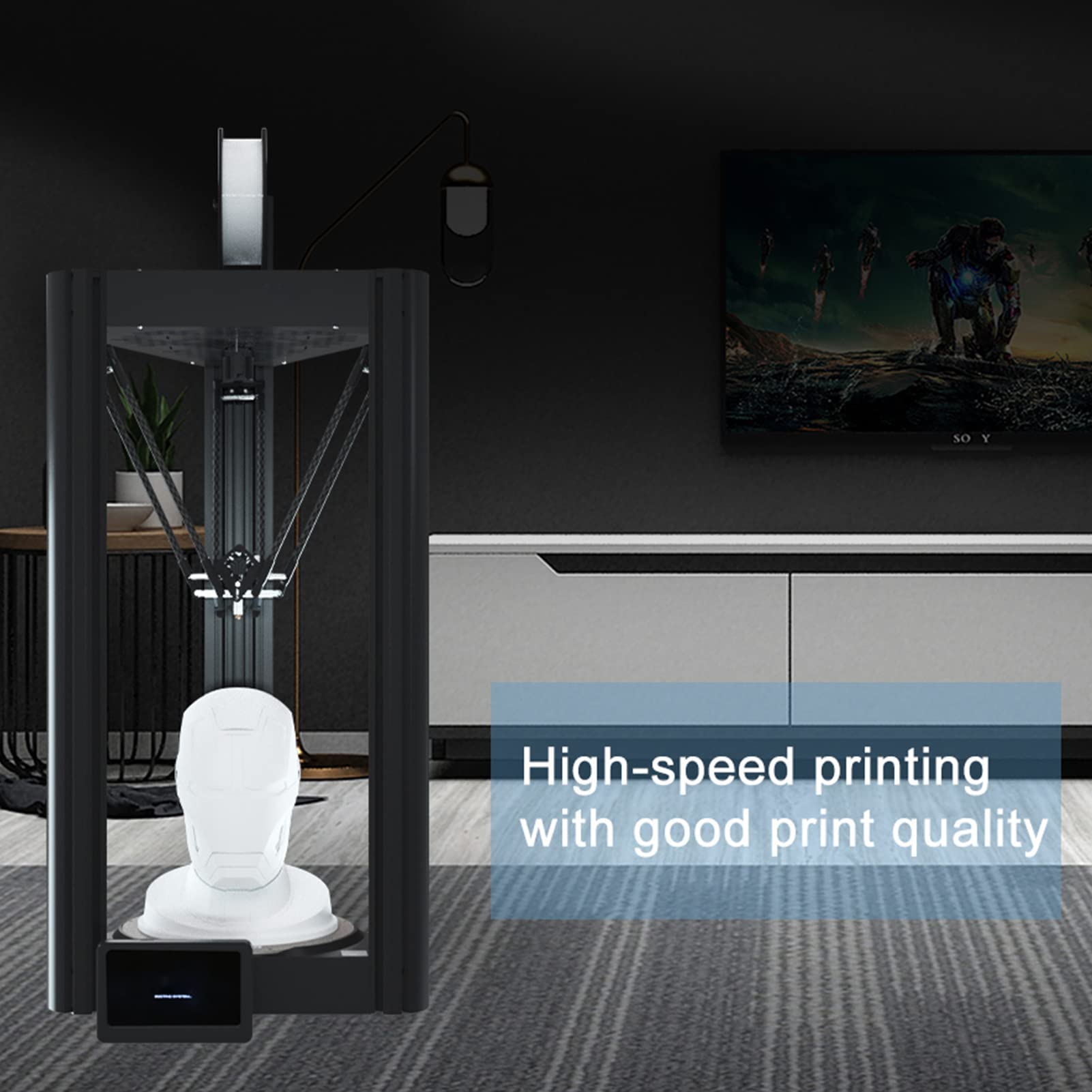 Drukarka 3D Szybka prędkość drukowania 400 mm/s z całkowicie metalową wytłaczarką bezpośrednią 7-calowy ekran dotykowy Obsługa WiFi Connect Zdalne sterowanie Drukarki 3D FDM Rozmiar wydruku φ300mm*410