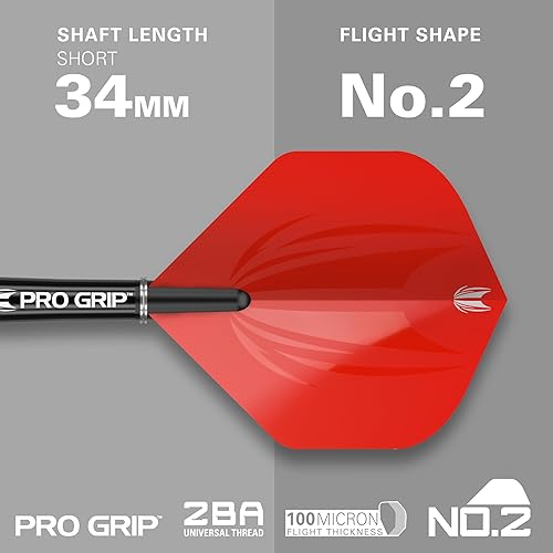 Miniatura 4 de Target Darts Artemis - Juego de dardos con punta de acero de tungsteno 22G, 6 ejes de agarre Pro, 9 vuelos Pro Ultra, cartera de dardos, paquete de