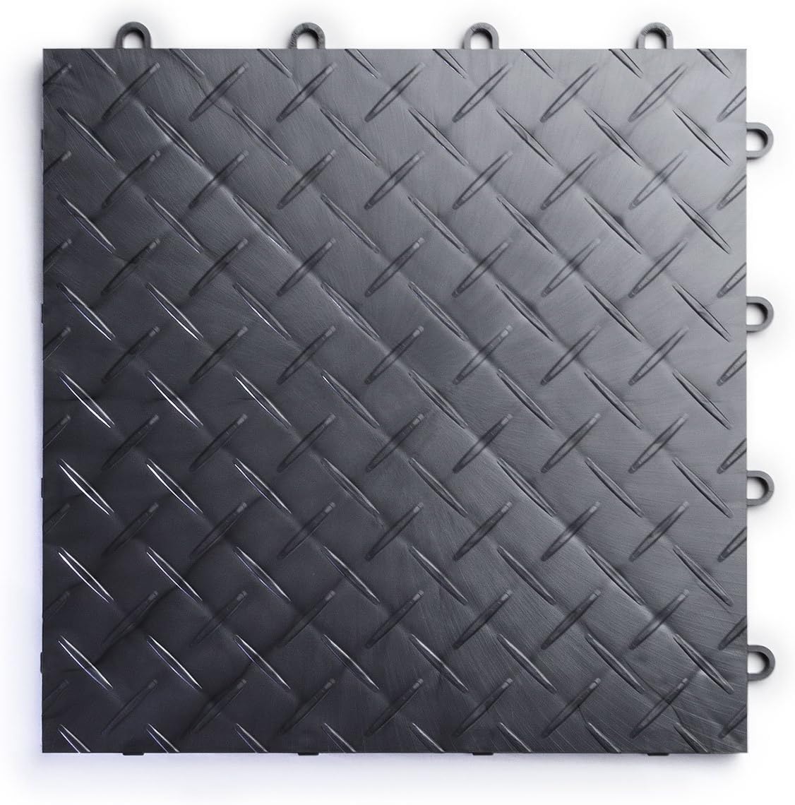 RaceDeck Diamond Plate Design, Durable Interlocking Modular Garage