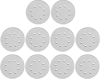 10pcs 5inch Orbital Sander Foam Pad, Soft Density Interface Pads Hook and Loop Sponge Cushion Buffer Backing Pad, Interface Pad with 6 Holes, (8 Hole)
