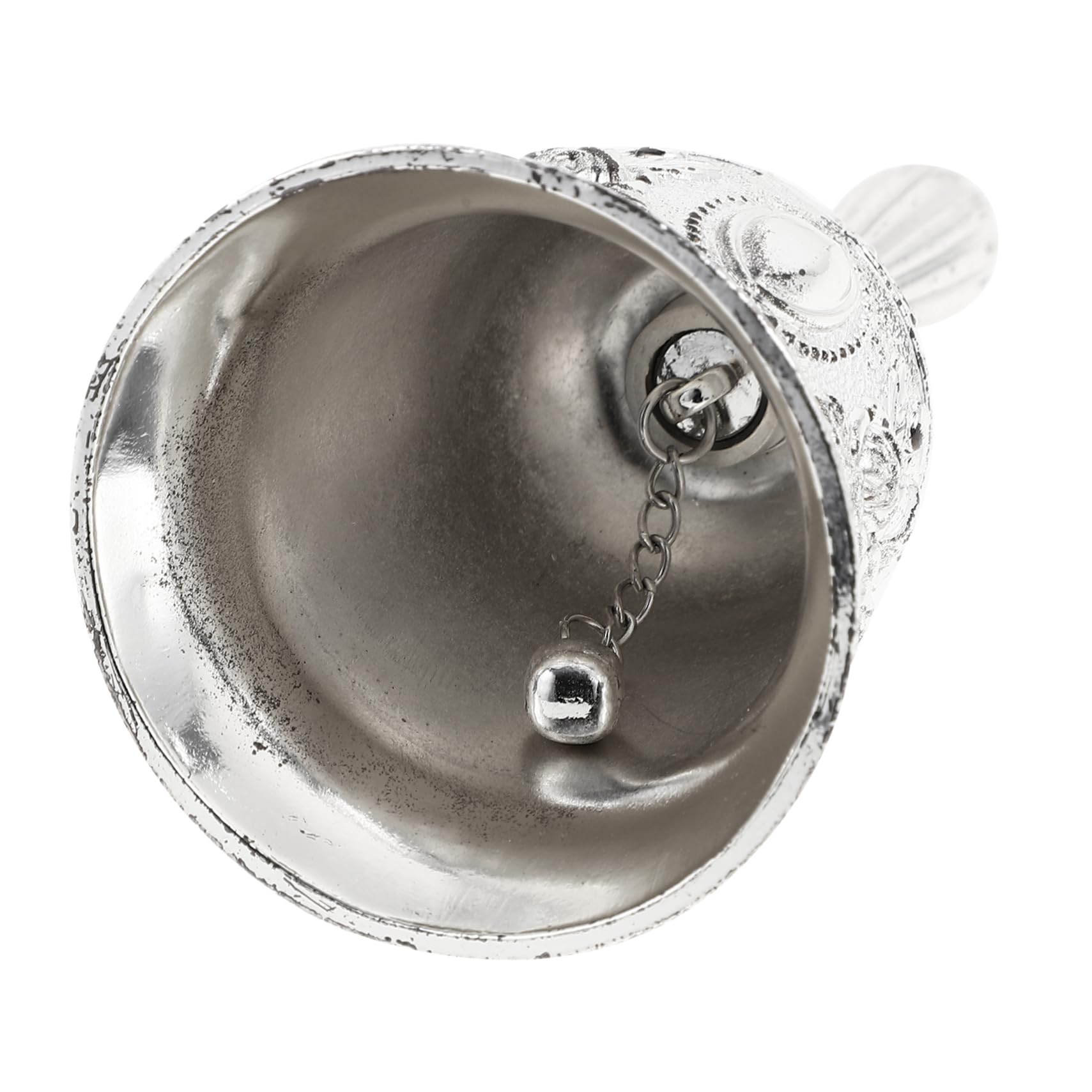 Angoily 4 Piezas Campana de Mano de Metal para Campana para Servicio y Escuelas para Entrenamiento de Mascotas y Infantiles Ergonómico y Sonido