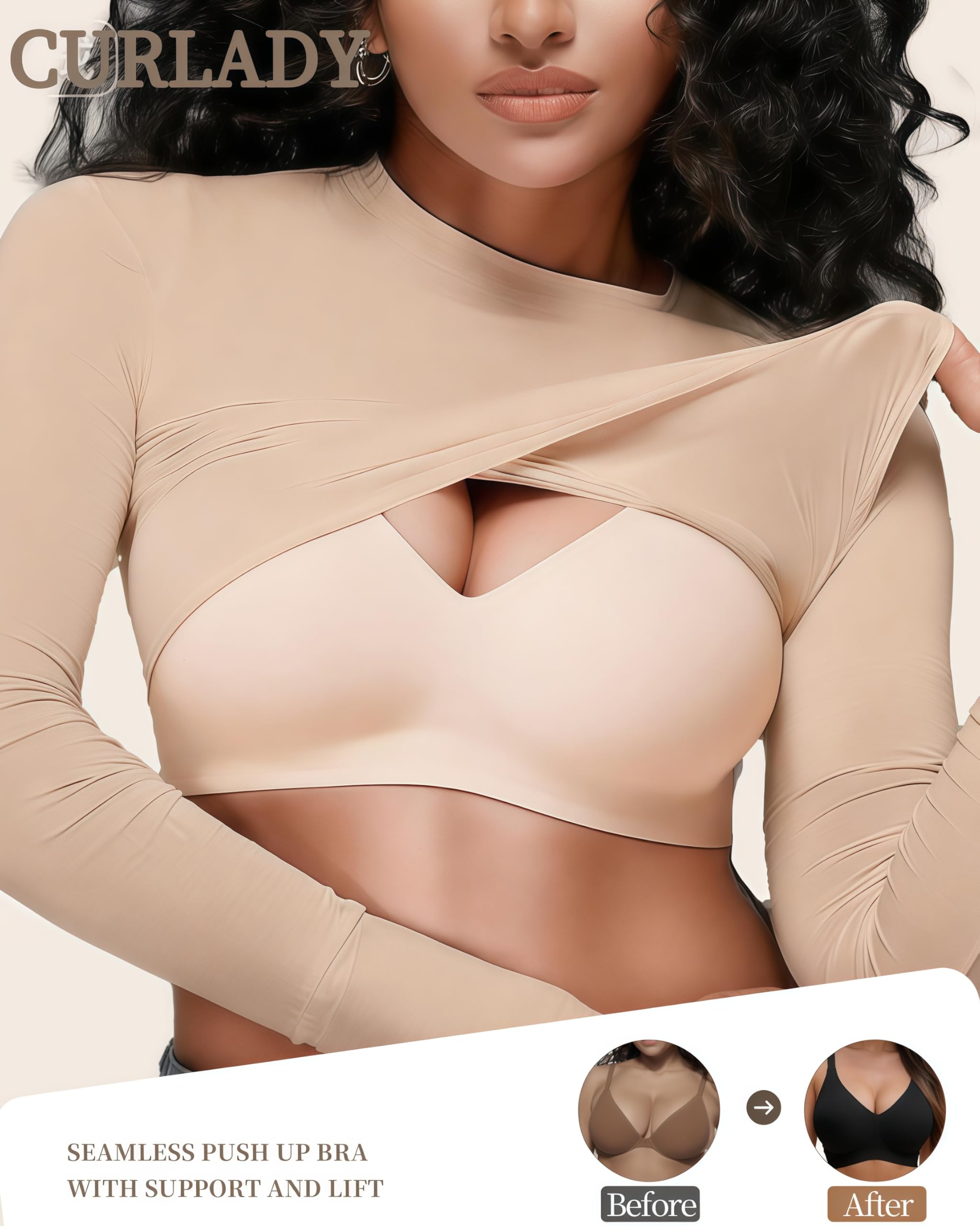 Women's Bras Wireless Jelly Bra for Women UK Seamless Non Wired Soft Support Padded T Shirt Ladies Everyday Bralettes — view 2