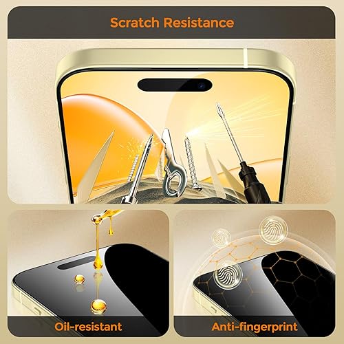 Miniatura 9 de UNBREAKcable Protector de pantalla para iPhone 13 Pro Max14 Plus 2 unidades doble defensa 99.99% transparente fácil instalación dureza 9H sin