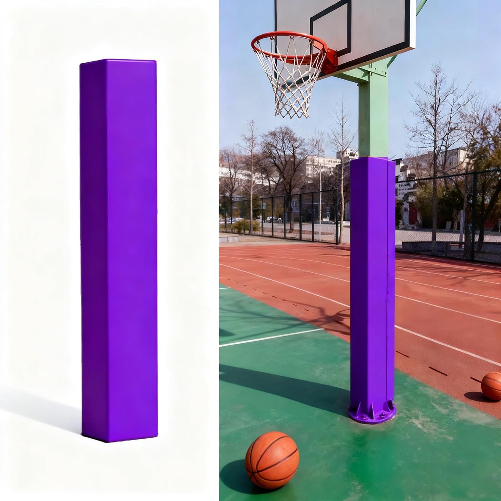 Rembourrage de poteau de basket haut de gamme avec tapis de cerceau de volley durable