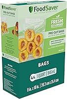 FoodSaver Precut Vacuum Sealer Bags 1 Quart BPA-Free 44 Count for Airtight Storage Sous Vide Freezer