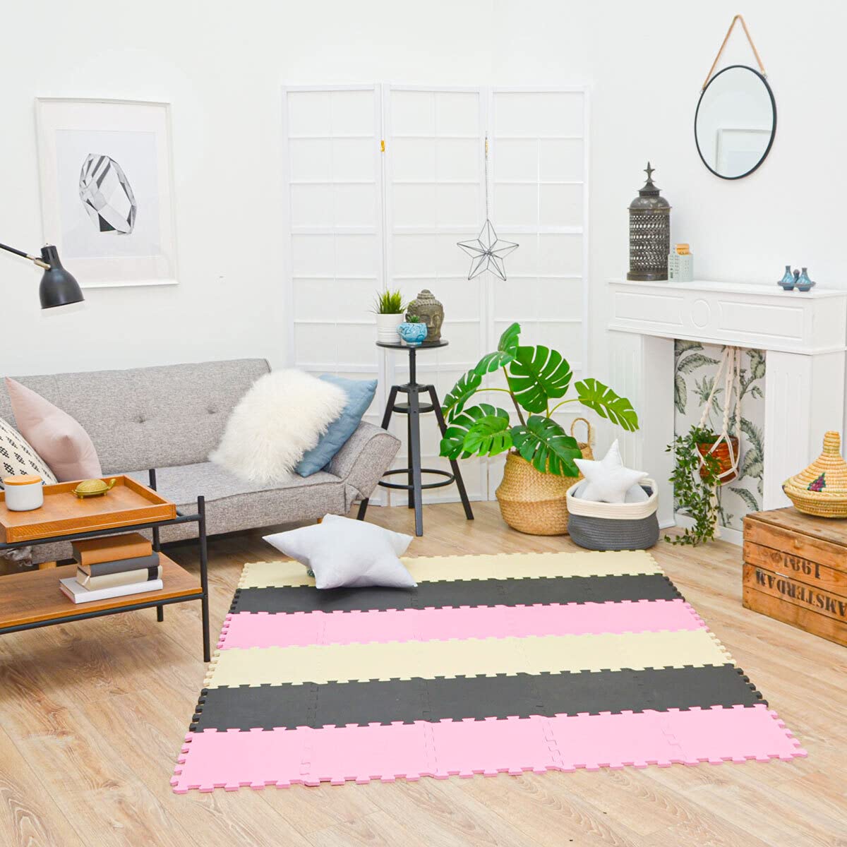 LittleTom 27 Tapis de Sol épais - Bébé et Enfant dès 0 Mois 30x30 Dalles Puzzle Carré en Mousse EVA