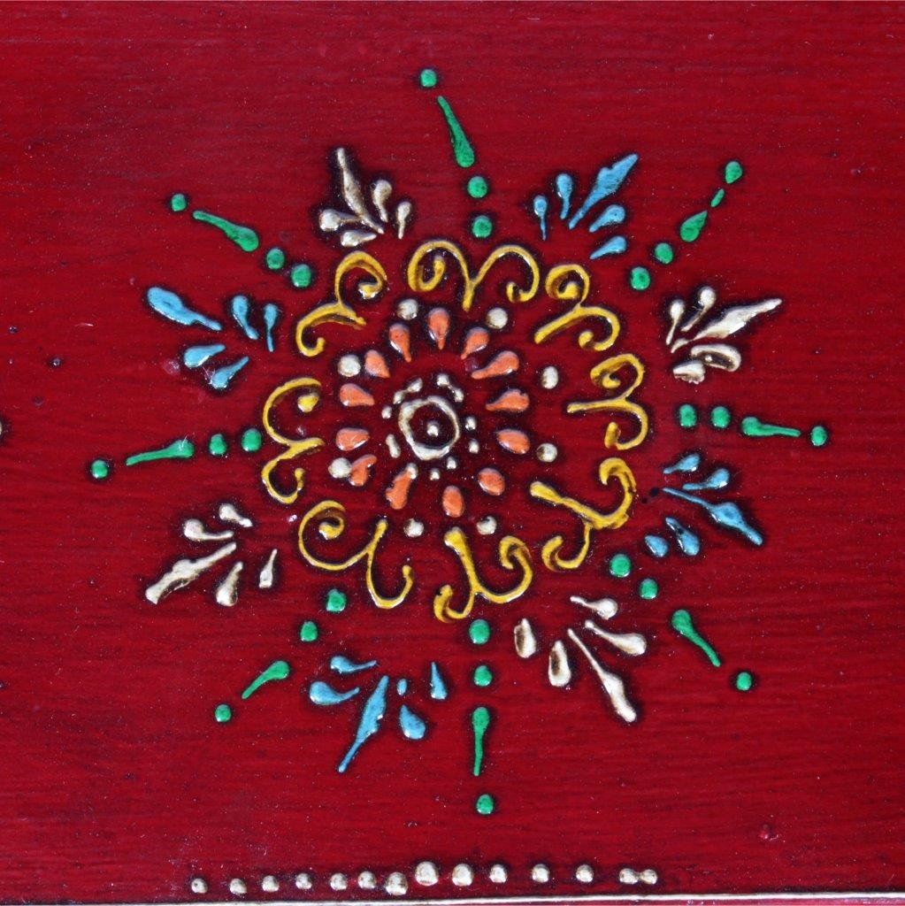 Home and Bazaar Traditional Handpainted 6 Drawer Chest. 8x4.5x6 Inch 3