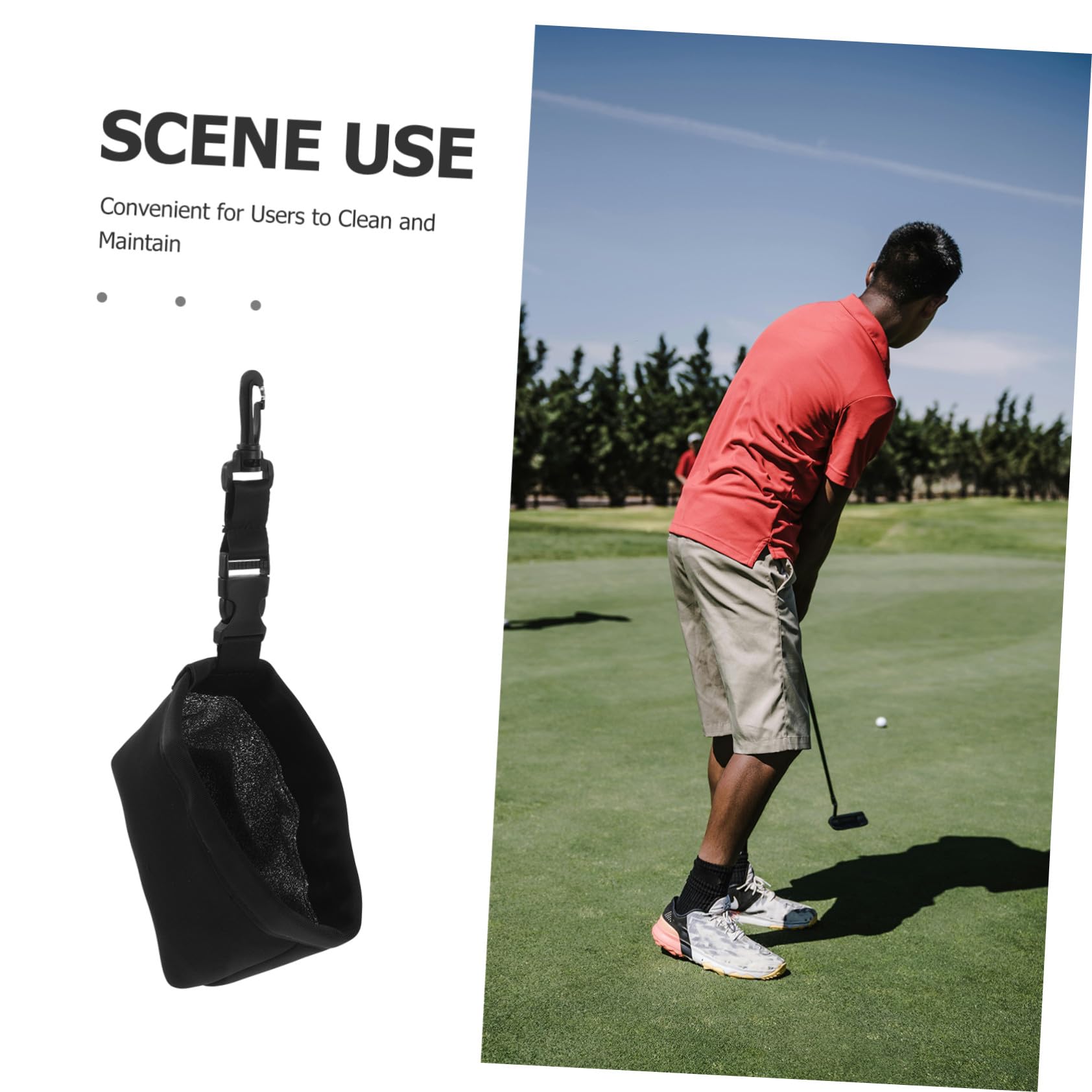 VICASKY 4 Stück wasserdichte Golfzubehör Tasche mit Golfball-reinigungsbeutel und Tee-Halter Robuste Kompakte Golfschläger-reinigungstasche für Golfer Vielseitige Leicht zu Reinigende