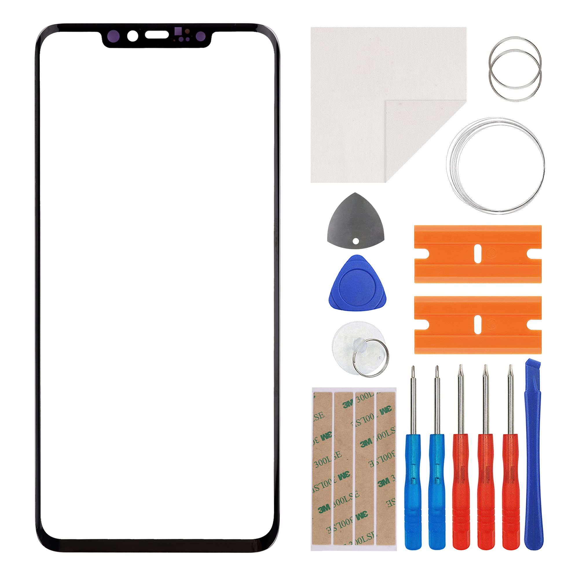 Front Glass Outer Screen Lens Replacement Compatible with Huawei Mate 20 Pro LYA-L09 LYA-L29 LYA-AL00 6.39 inch with Tools(No Display and Touch digitizer)