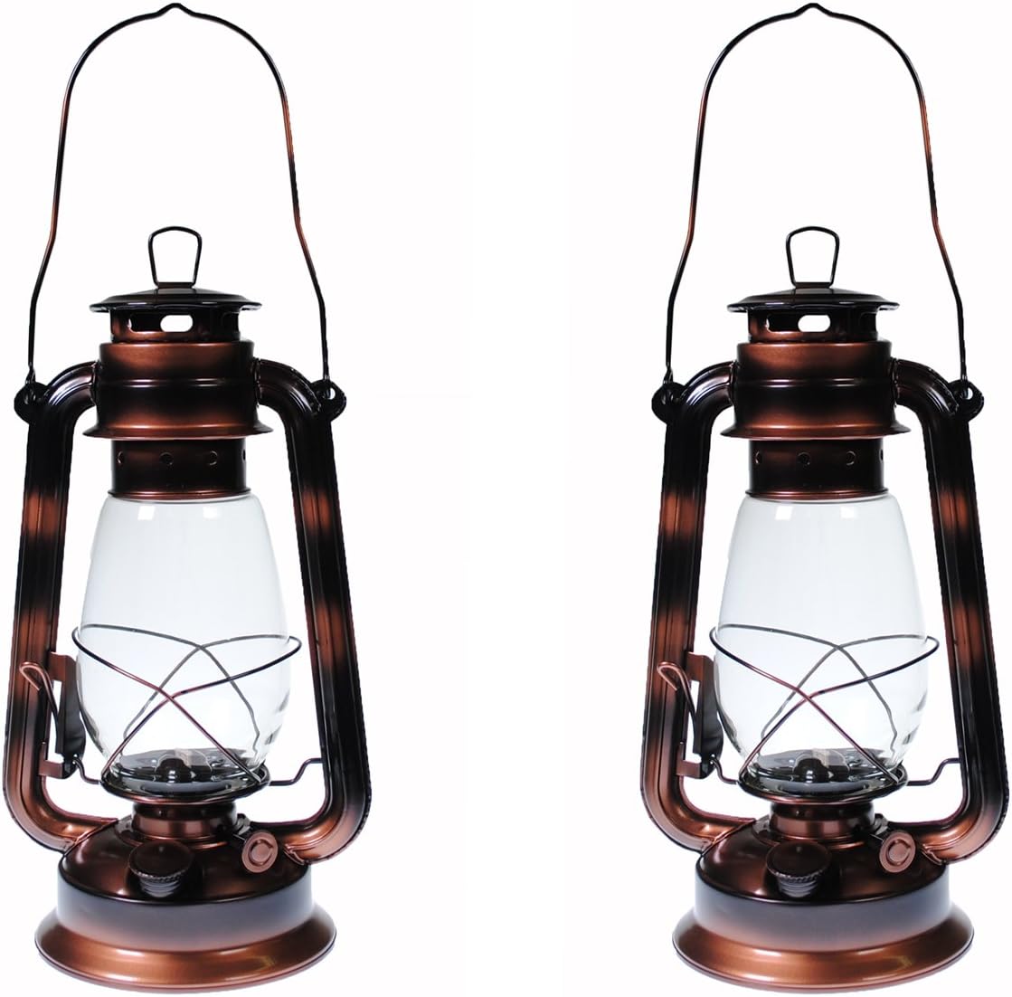 S4O Hanging Hurricane Lantern / Elegant Wedding Light / Table Centerpiece Lamp - 12 Inches (2, Antique Brass)