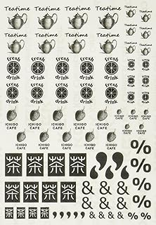 Kamejima Shoten Tableware Collection 1043 Ultra Thin Seal Drink Model Sticker