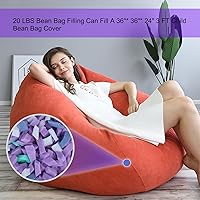 Vista 6 de Relleno de puf, relleno de espuma viscoelástica triturada de 5 libras para relleno de puf, relleno de espuma para almohada, camas de perro, sillas