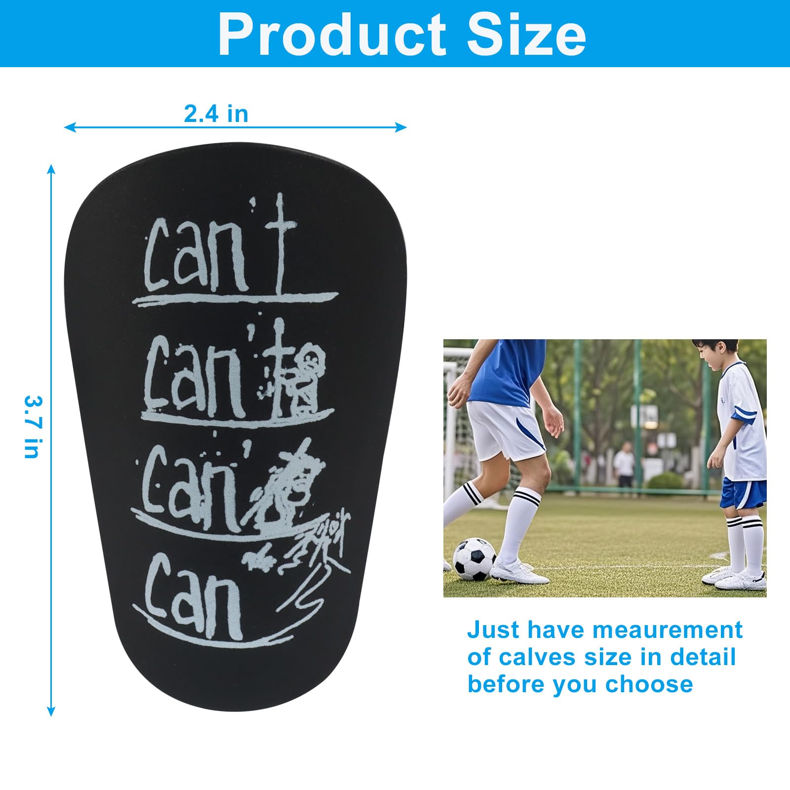 2 paires de mini protège-tibias de football supplémentaires