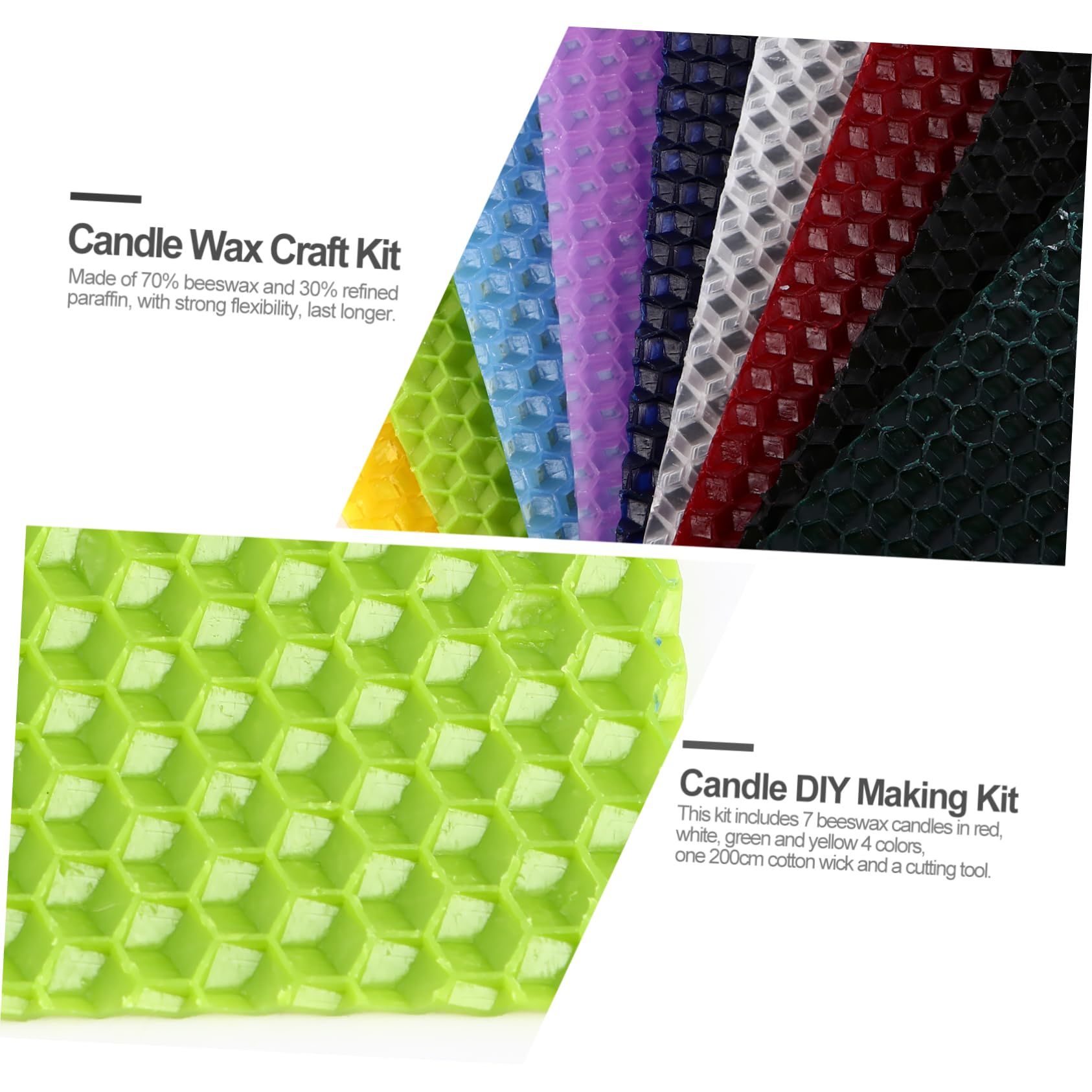 YOSADIER 9 Pezzi Kit per Cera Api Fogli Cera Api per Creare Colorate Fai da Te Materiale Senza Fumi Attività Colore Casuale