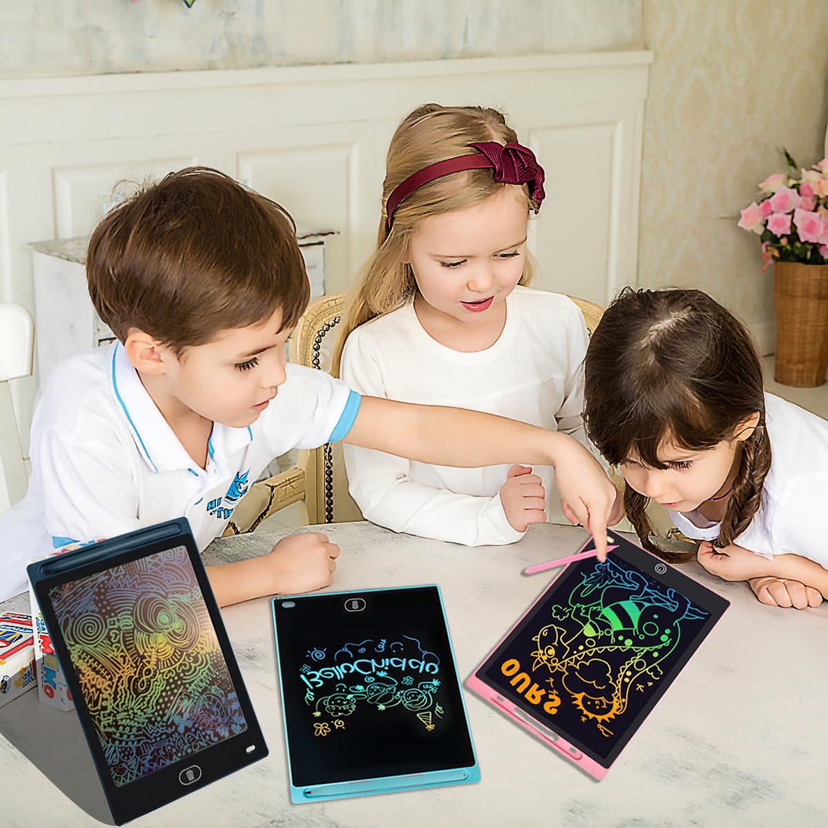 Yidedraw Toys LCD Writing Tablet 4PC 8.5 Inch Colorful Screen Drawing Tablet, Doodle Board for Ages 3-12 Years Old Boys Girls, Electronic Drawing Pad for Kids, Gifts for Christmas & Birthday — view 7