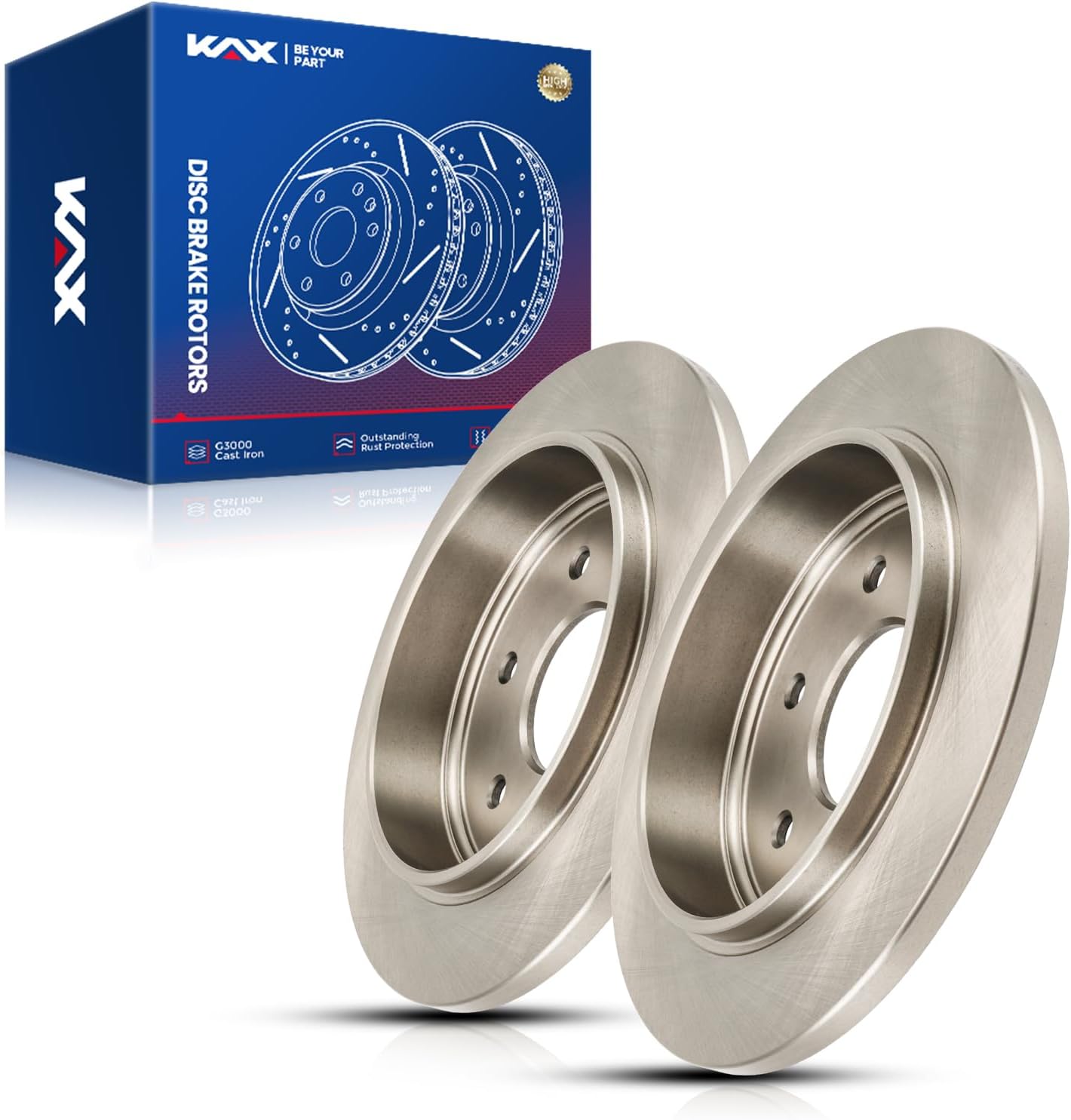 KAX 12.32in Rear Disc Brake Rotors Pair Replacement for