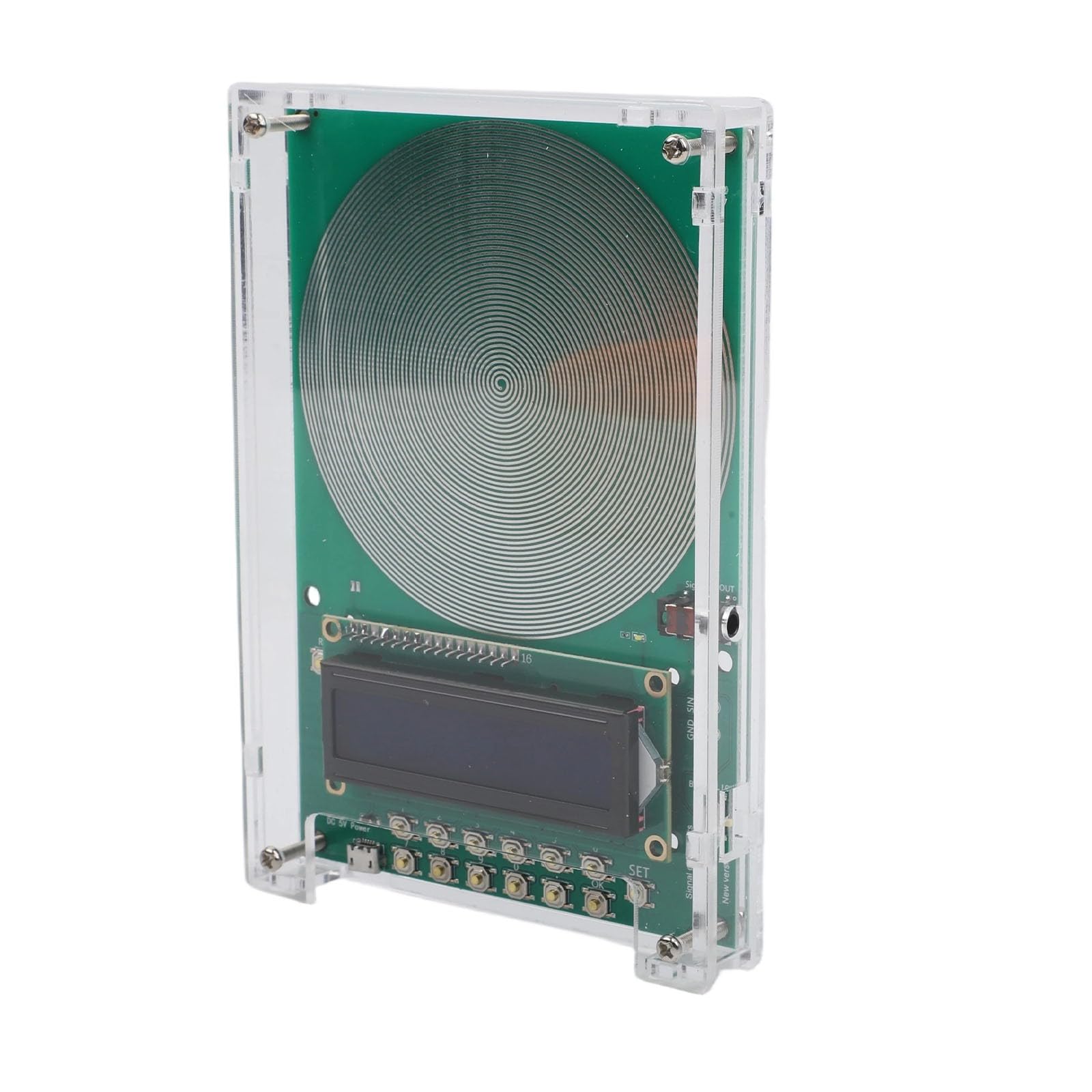 ZYWUOY Generador de forma de onda, dispositivo de señal de 0,01 Hz-30 kHz con ondas sinusoidales/cuadradas para resonancia Schumann, unidad alimentada por USB con funda
