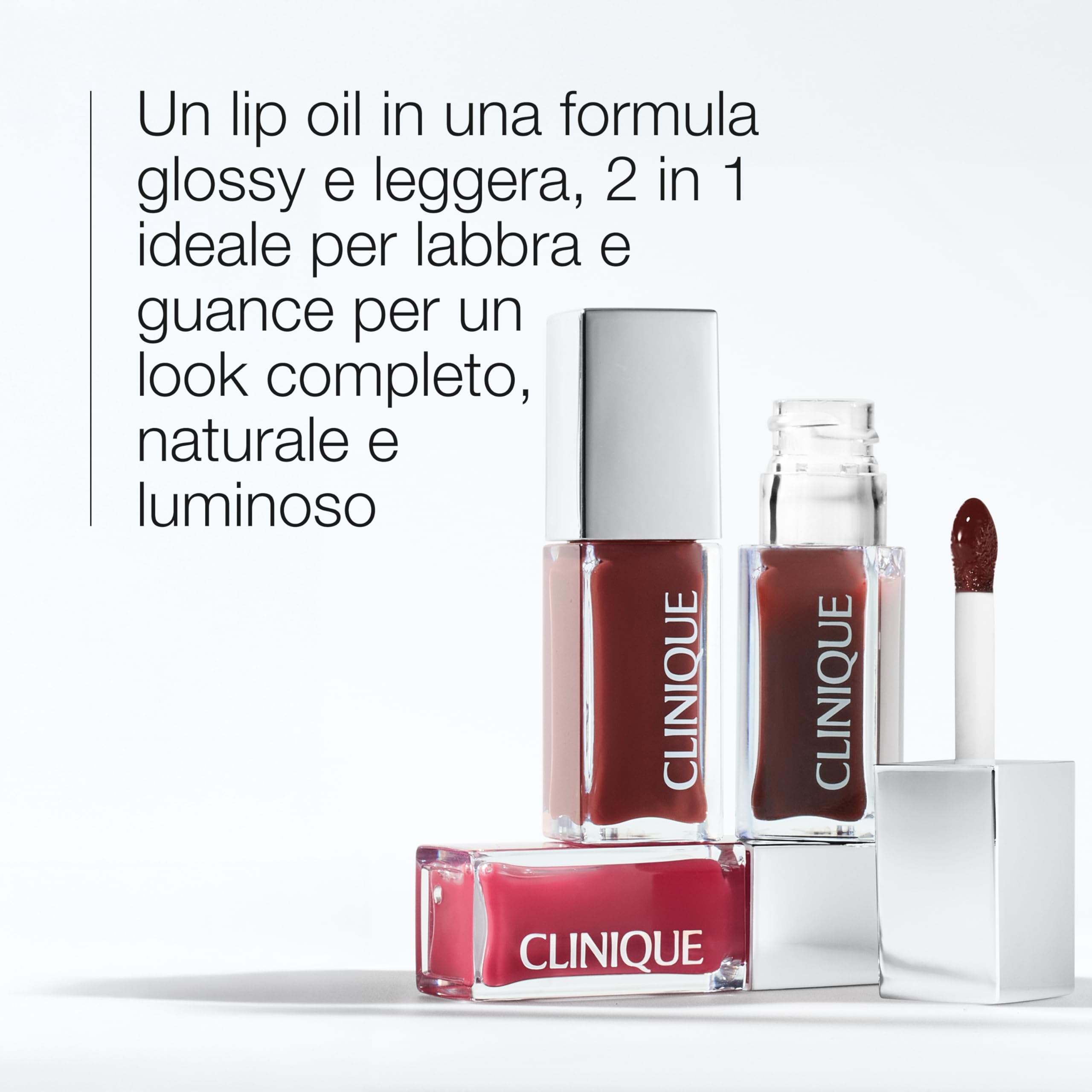 Clinique Pop Tinted Lip Oil + Cheek Oil olio labbra e guance colorato | Nutre le labbra e dona alle guance un tocco di colore naturale e luminoso