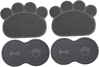 ABOOFAN 4 Pçs Tapete Para Animais De Estimação Gato Não-Tapete Tigela Para Comer Cachorro Almofada De Alimentação Para Cães Tapete De Comida Para Cães Tapete De Tigela Para Animais De