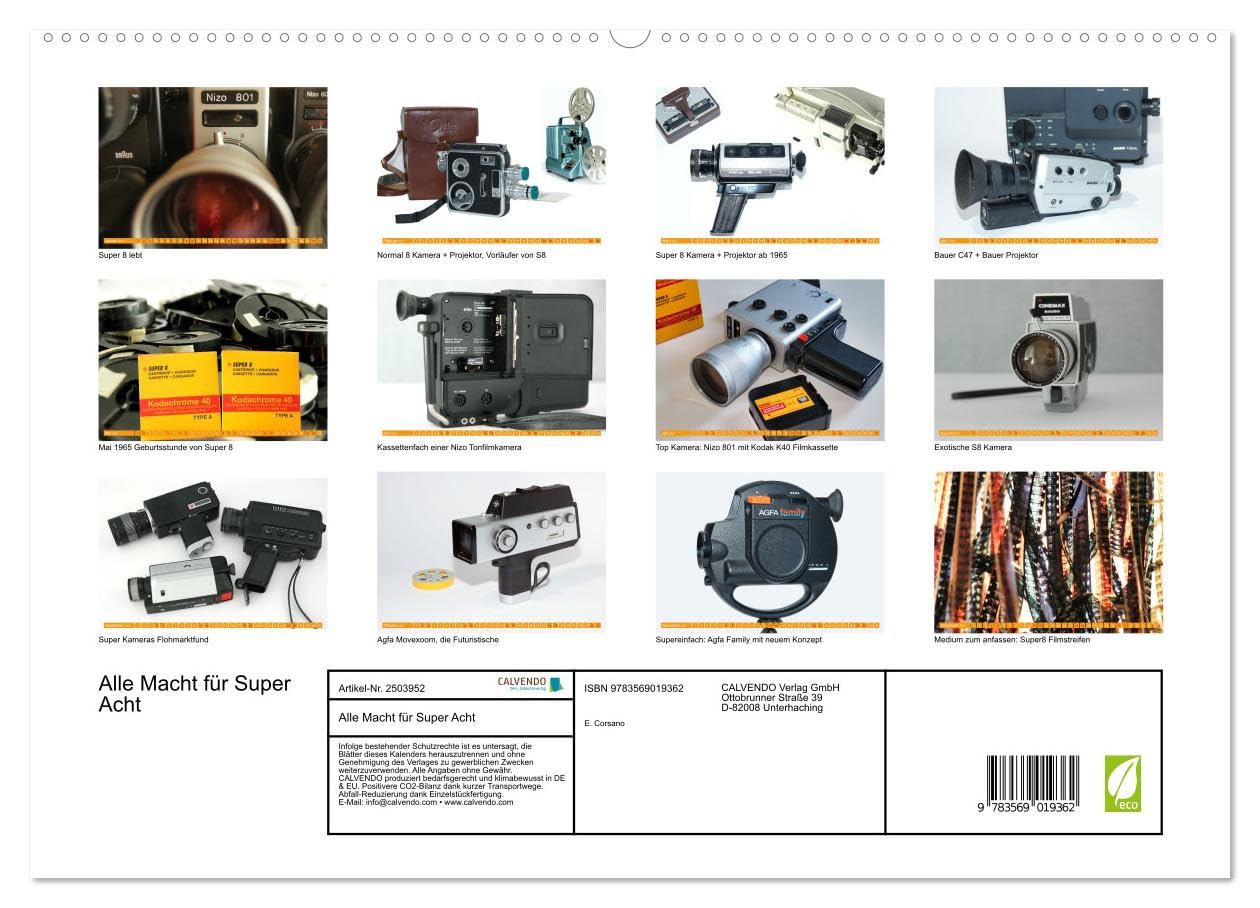 CALVENDO · Alle Macht für Super Acht - Super 8 Kalender (Kalender 2027) | DIN A2 Querformat · Premium-Wandkalender