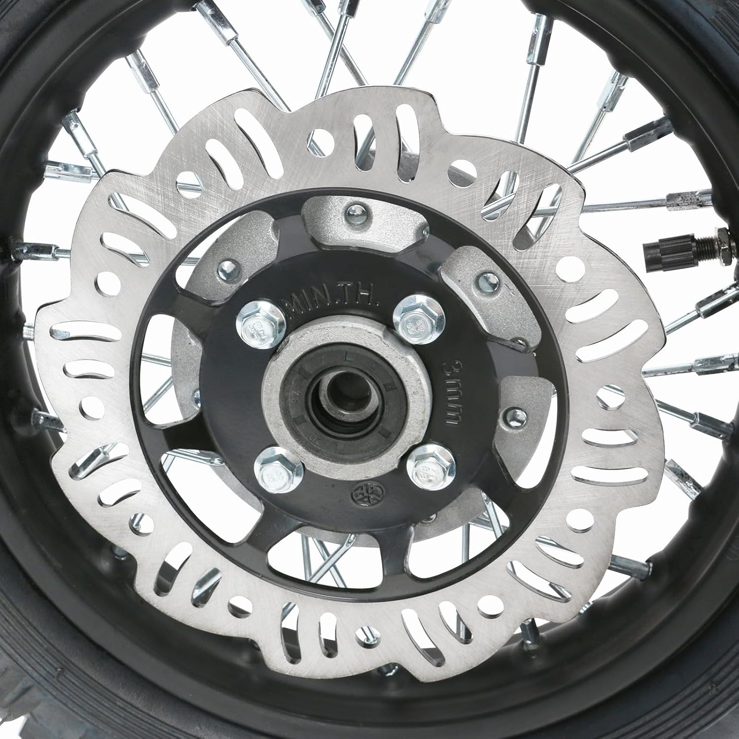 BLYGO Wheel And Tire Assembly 10 Inch Rear Drum Brake Wheel & Tire Combo For Pit Pro Dirt Bike - 2.50-10 Size 26 Inch Wheel Dirt Jumper Bike Frames - Foto 6