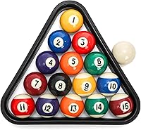 Vista 3 de TOPZEA Juego de bolas de billar tamaño pequeño, juego de bolas de billar de 1-1/2 pulgadas, juego completo de 16 bolas con estante para billar
