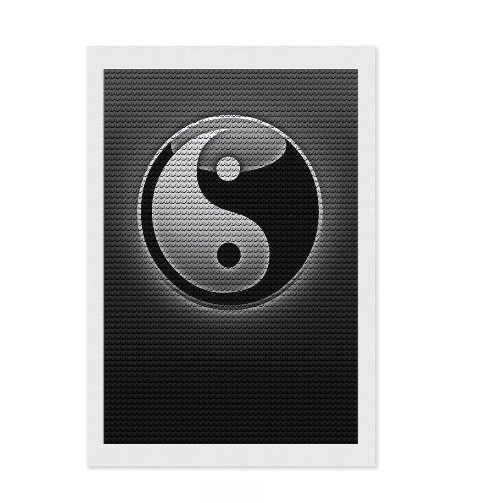 Junmoney Shaolin Diamond Art Kit 8"x12", Easy Handmade Project, Nice Detail and Sparkle, Office Decor, Birthday Gift, Easy to Enjoy