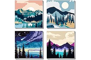 UNIQUORS 4 PCS Paint by Numbers for Adults