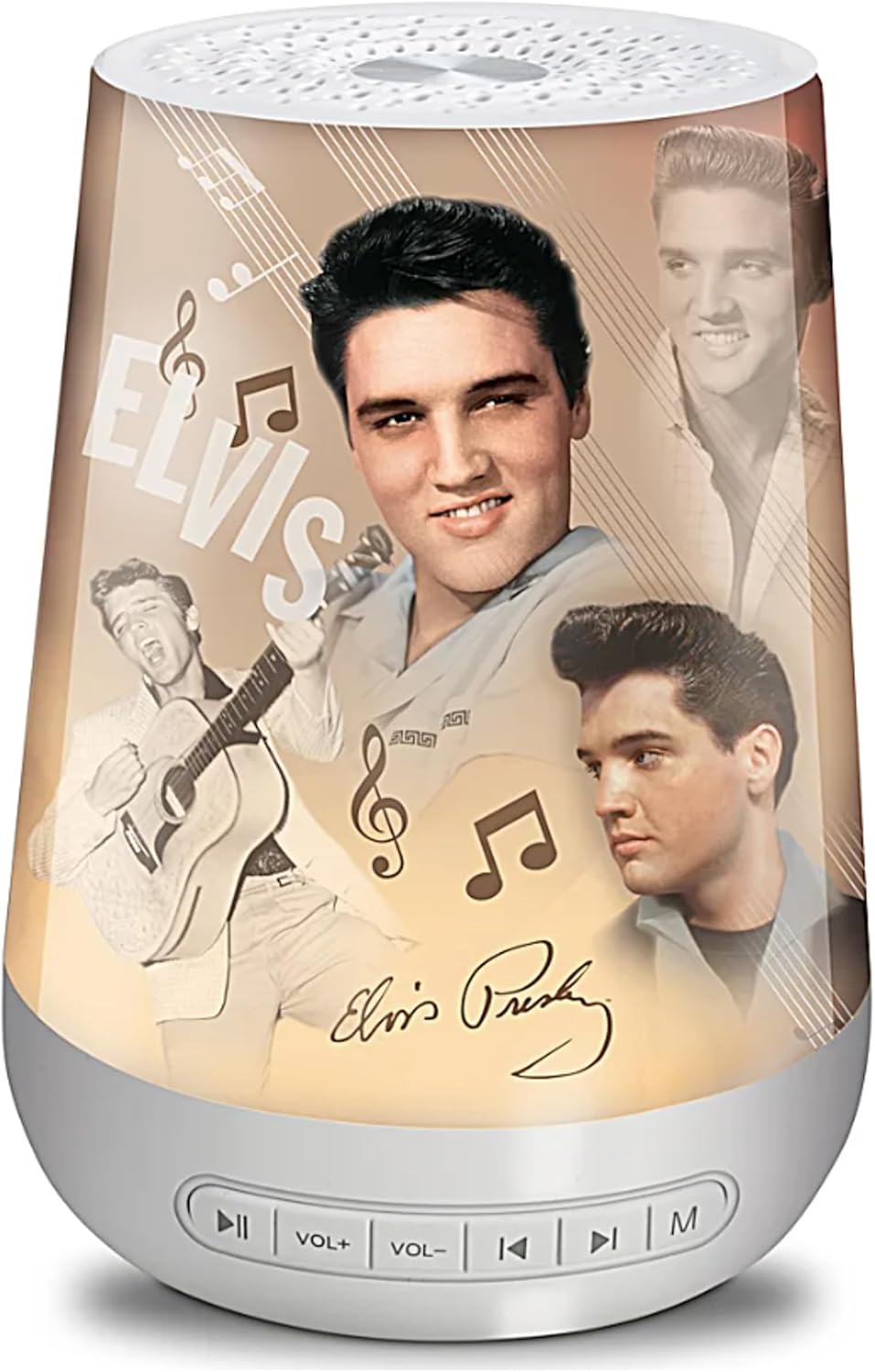 The Bradford Exchange Elvis Sleep Sound Machine with Nightlight and 24 Sounds (White)
