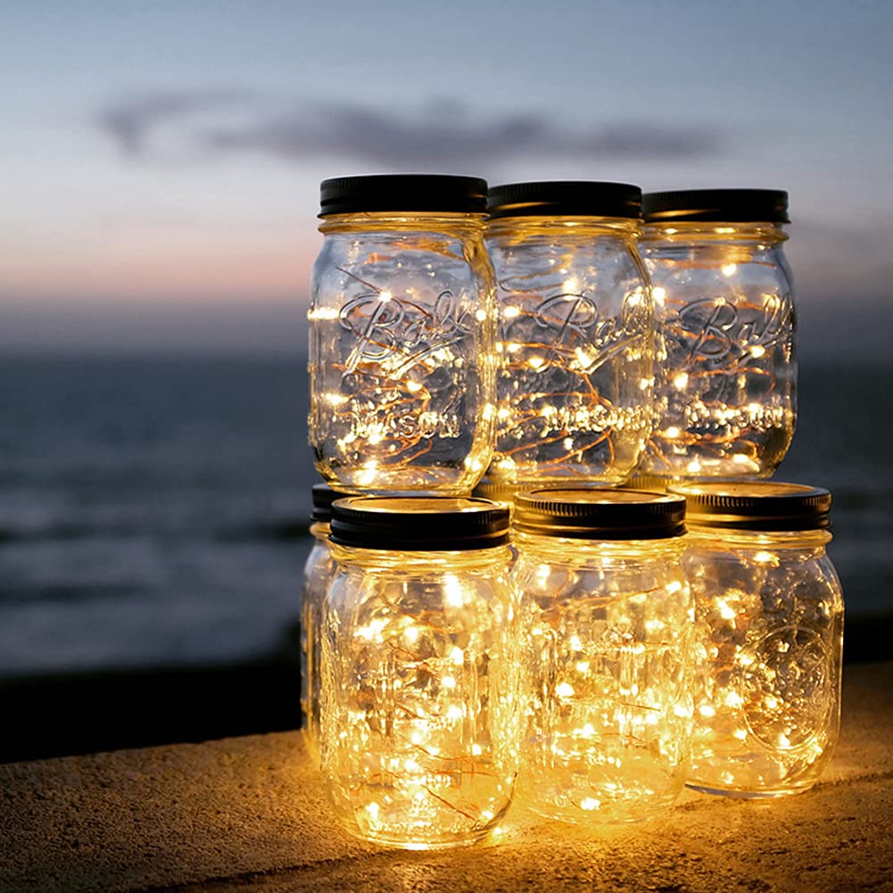 Confezione da 4 luci solari da giardino, 12 faretti solari a LED, per