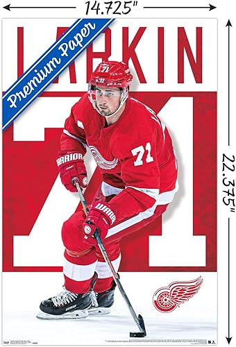 Miniatura 3 de Trends International NHL Detroit Red Wings - Póster de pared de Dylan Larkin, 14.725 x 22.375 pulgadas, versión premium sin marco