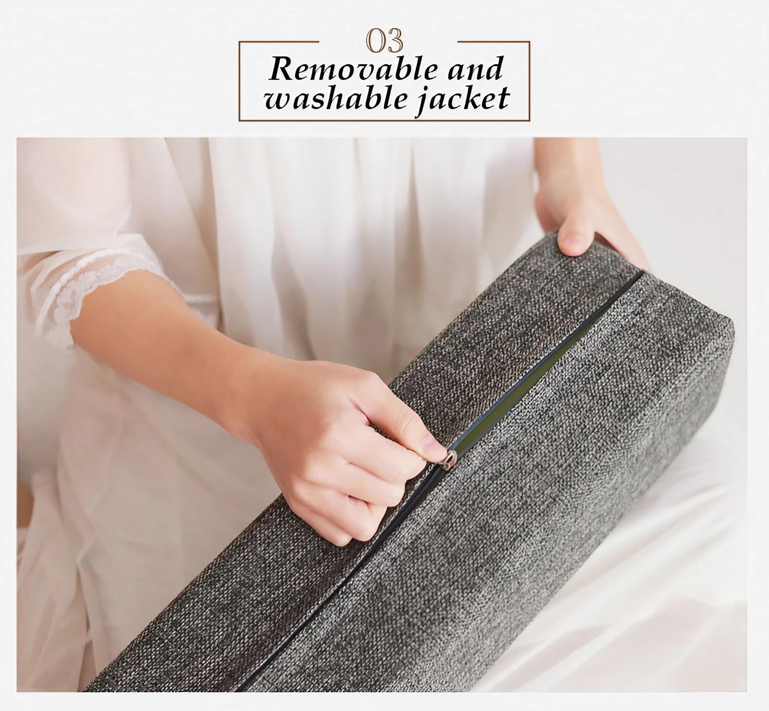 Ritzenfüller für Matratzen, Bett Keilfüller Matratzenverlängerung, Bett Matratze Kissen Gap Filler mit Abnehmbarem Bezug, Zum Füllen Der Lücke Zwischen Matratze und Kopfteil/wand/bett(B15,200 x 20 x 1