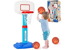 Adjustable Basketball Hoop Stand for Kids Age 1 2 3 4