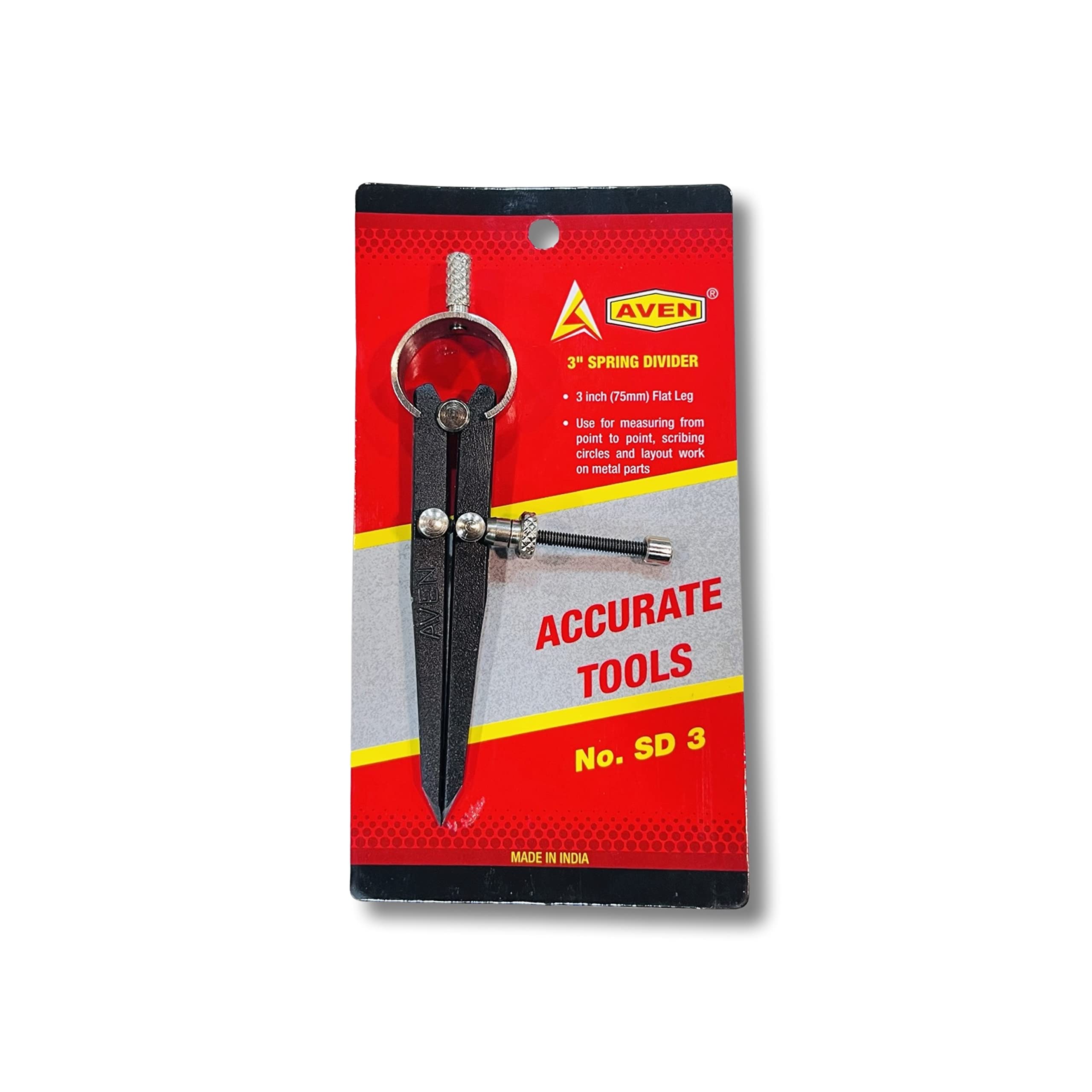 Johnson Tools Aven 4" Spring Divider Compass - Adjustable Fine Point Black Powder Coated Precision Measuring for Jewellery Marking, Scribing, Craftsman, Architect, Artist, Carpenter, Model Making 2