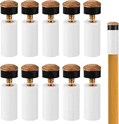 10 pontas de taco de sinuca, pontas de taco de sinuca de 1,2 cm, sem necessidade de cola ou ferramenta, pontas de taco de bilhar para substituição para sinuca e tacos de sinuca