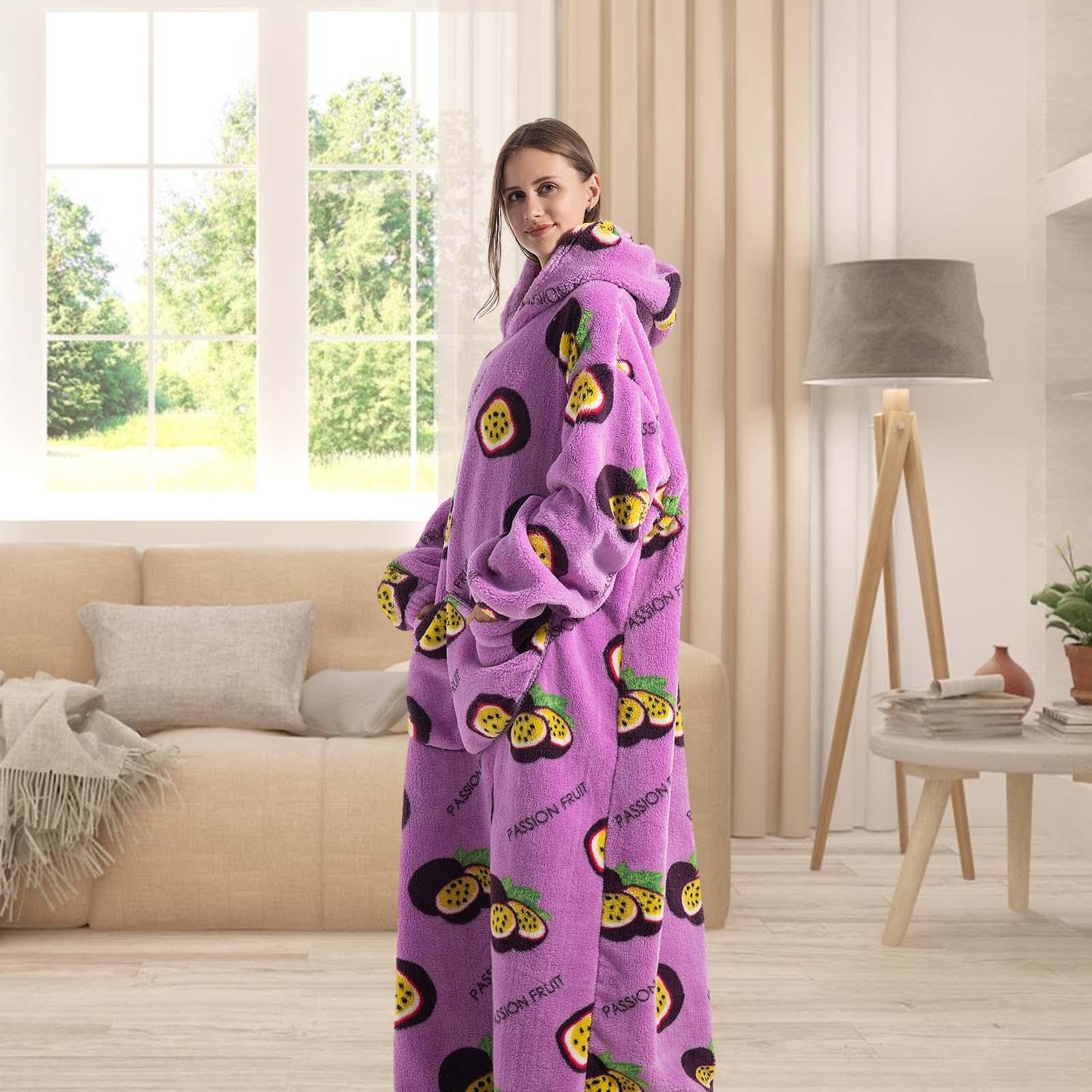 Coperta con cappuccio oversize | Allunga super morbida coperta con cappuccio con tasca | Coperta universale con cappuccio, coperta indossabile in peluche per casa, divano, bambini