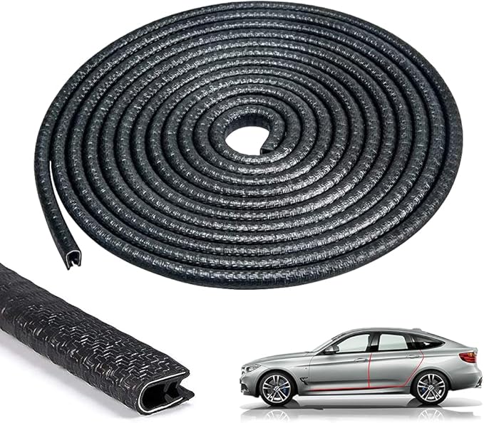 Hosawtek Lot De 6 Protections De Bord De Portière De Voiture En Caoutchouc Profilé Pour Tous Les Véhicules – Facile à Installer Grâce à Un Support Hautement Adhésif – Protège