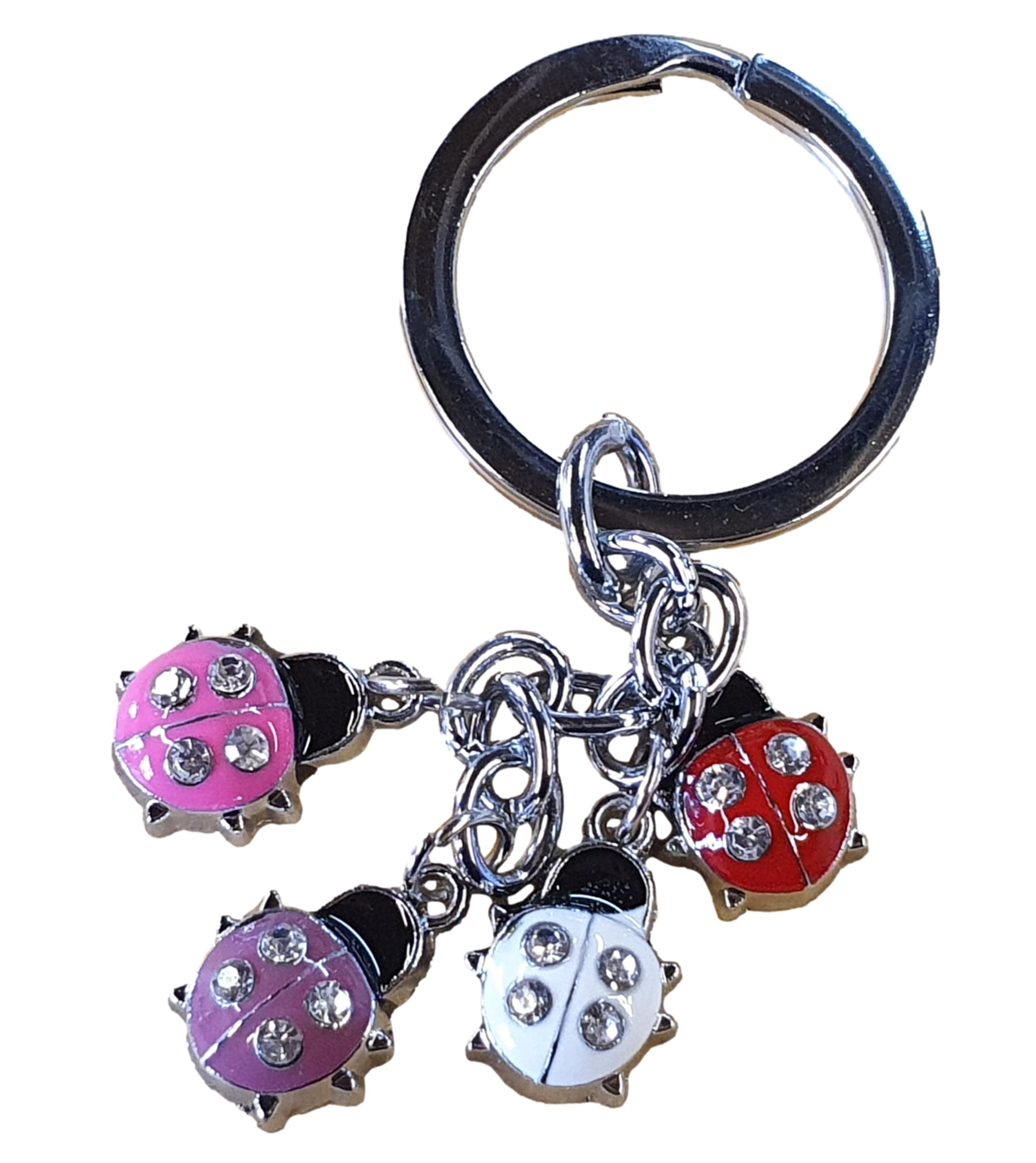 Fat-catz-copy-catz Multi Coloured Ladybird Ladybug Insect Keyring Handbag Charm