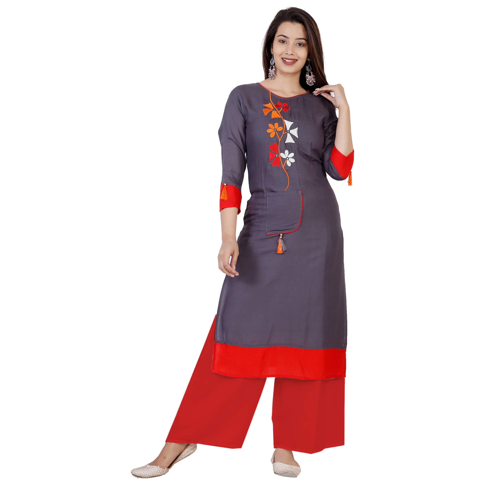 Utkala Women Printed Cotton Blend A-line Kurta  (Yellow)