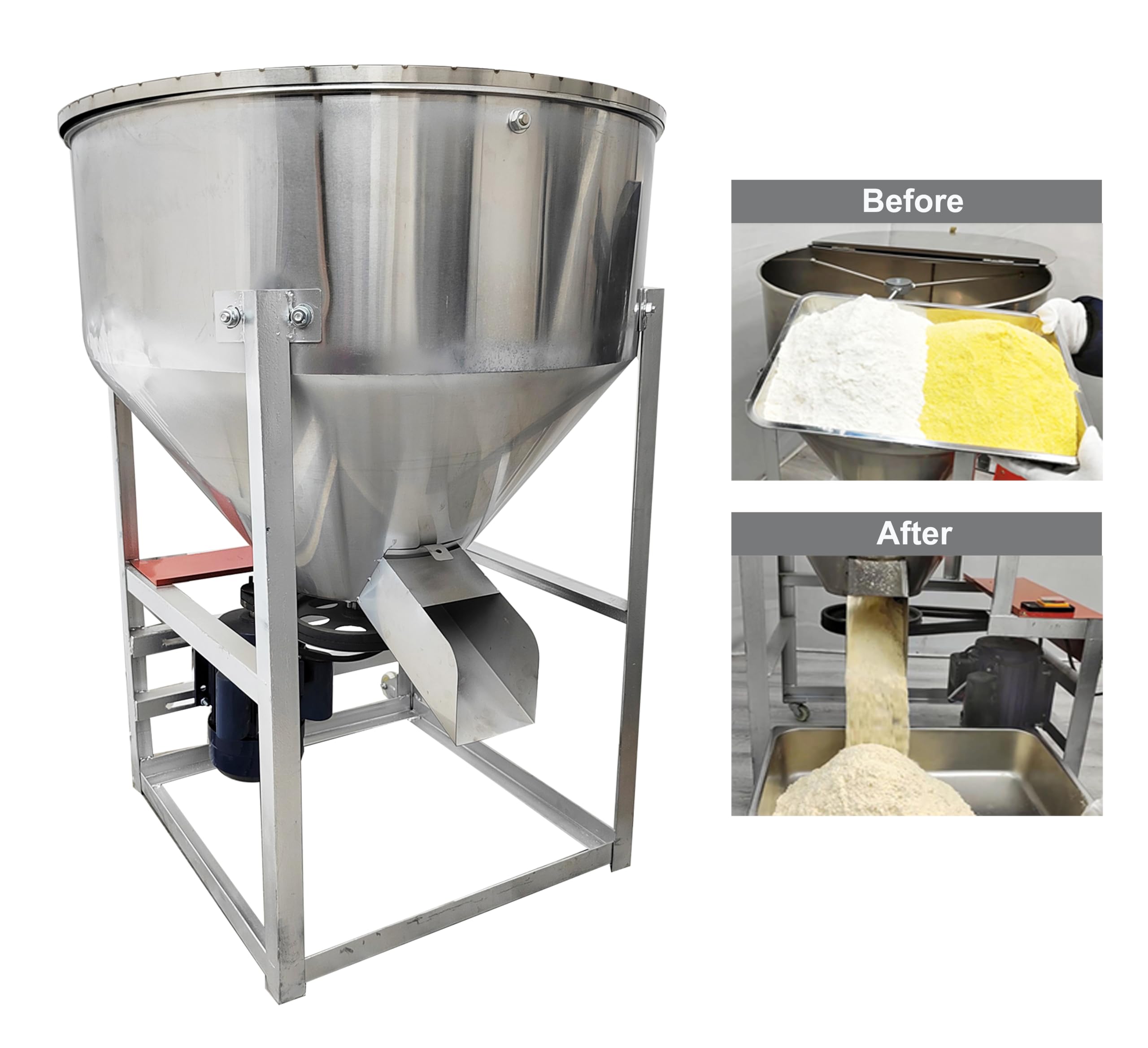 TECHTONGDA Powder Mixer Blender Mixing Machine for Dry Grain Particle Granula 330lbs