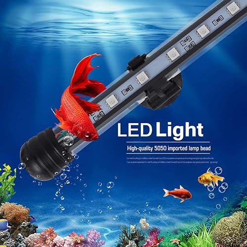 Miniatura 7 de MQ Luz LED sumergible para acuario de 12 pulgadas, luz de tanque de peces que cambia de color de 2 W con control remoto, barra de luces de cristal