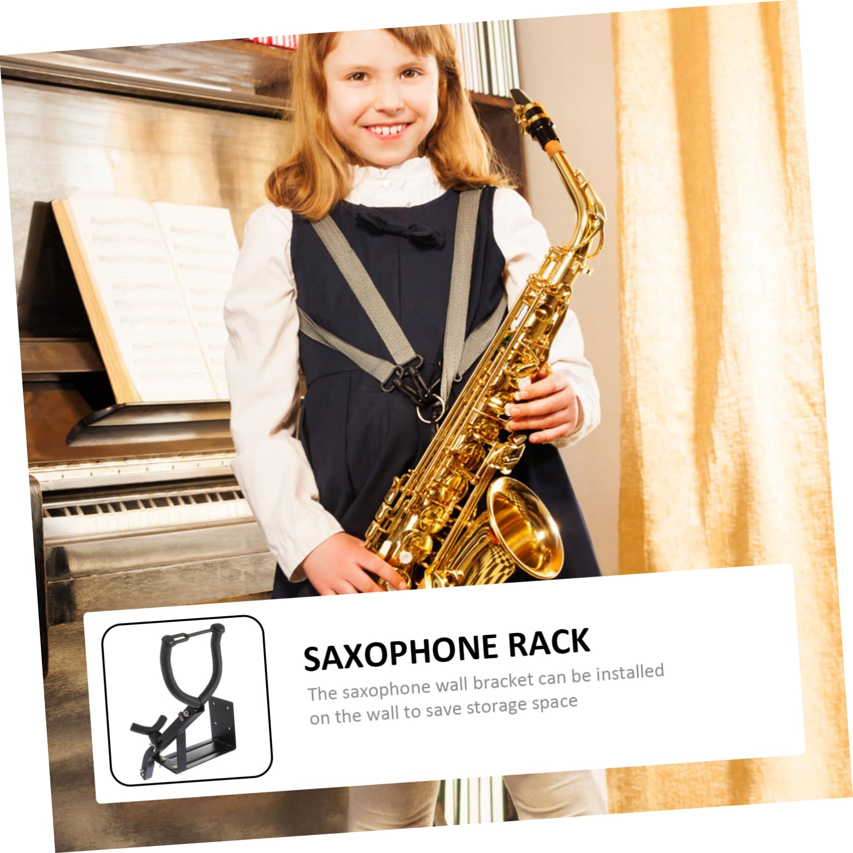 FAVOMOTO Alto Tenor Saxophone Stand Saxophone Bracket for Home or Classroom Use