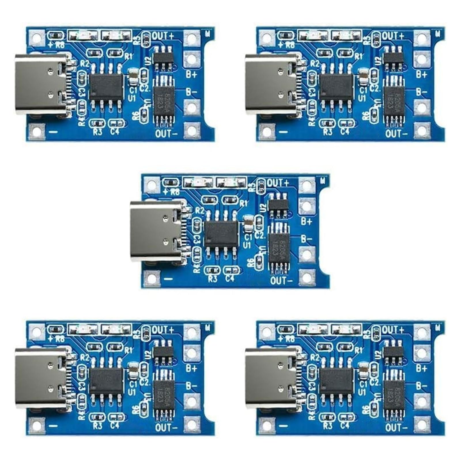 25 Schede Di Ricarica USB-C TP4056 - Per Batterie Litio 18650 Con Protezione - Foto 3