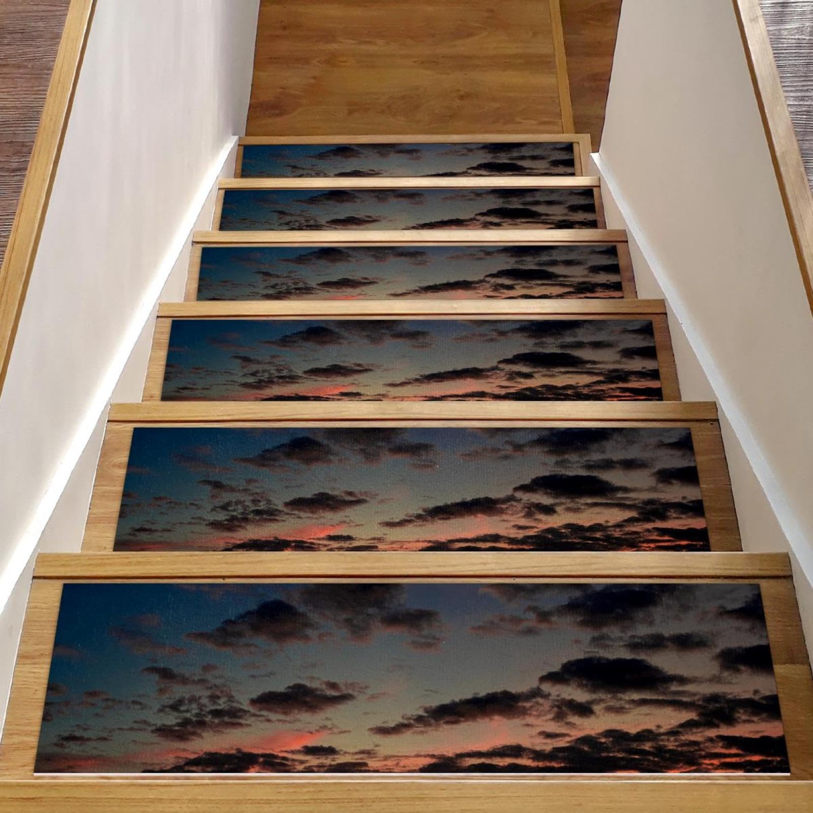 Peldaños para escaleras evita resbalones en madera con alfombras antideslizantes sin residuos