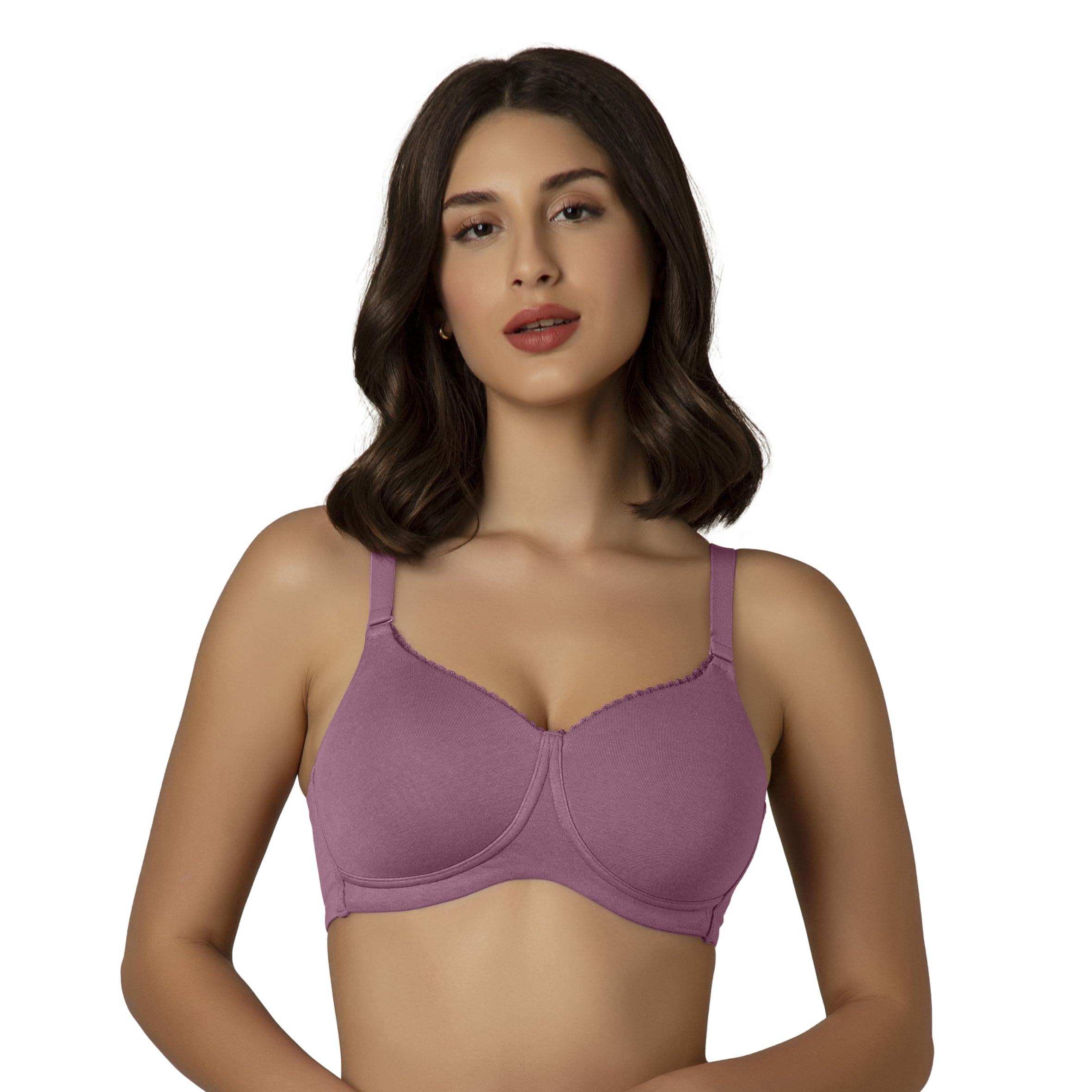 amante Women Padded Non Wired Full Coverage Seamless Essential Wirefree T-Shirt Bra-picture-38