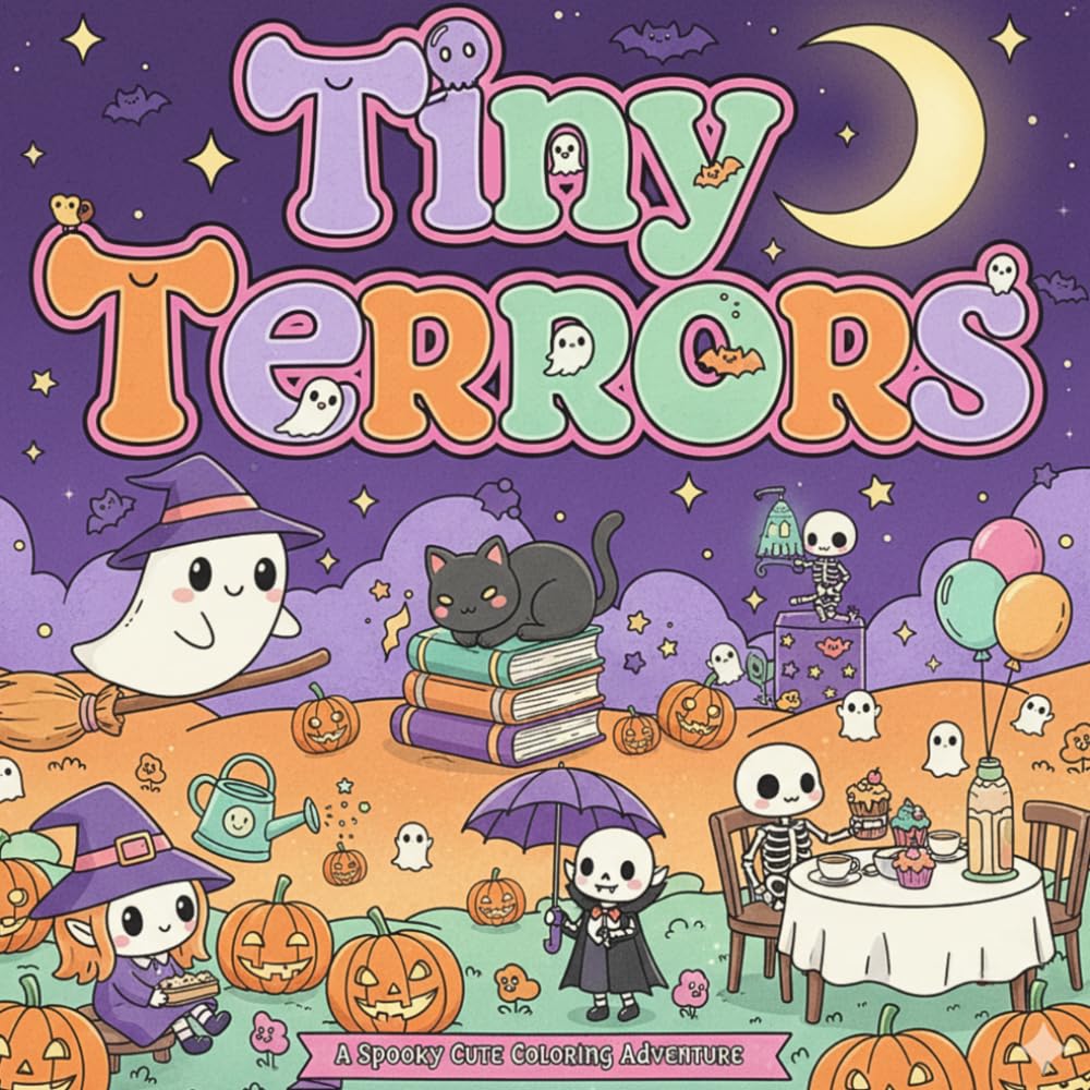 Tiny Terrors - Spooky and Adorable coloring book